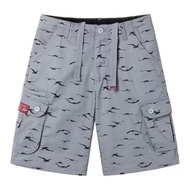 6 Pocket Shorts Cotton Seagull print Cargo shorts for men