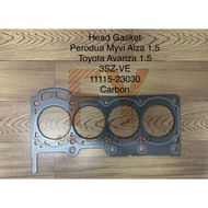 HEAD GASKET PERODUA MYVI 1.5 ALZA 1.5 TOYOTA AVANZA 1.5 (3SZ-VE) (CARBON) (11115-23030)