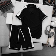 Bộ Quần áo Thể Thao Nam Cổ tròn Trơn Cao cấp chất cotton tổ Ong Mã T03
