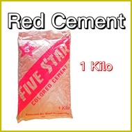 ✑ ۩ ◨ Red Cement 1 Kilo  Colored Cement For Floor
