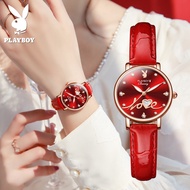 Playboy Famous Brand Watch 2059 (ของแท้+กล่องของขวัญ) นาฬิกาข้อมือ กันน้ํา ของขวัญ แฟชั่น สําหรับผู้หญิง 【SEY】