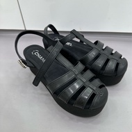 Chanel雙C logo羅馬厚底涼鞋 38碼