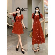 [AVAILABLE] Women's Classic Style 2-Piece Slit Floral Dress