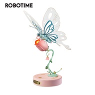 Robotime ROKR Butterfly DIY Mechanical 3D Puzzle Toys for Gifts Bionic Butterfly Wings Golden Lighti