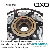 HI8 OXO Freewheel 7 speed megarange sprocket model drat 14-34T chrome