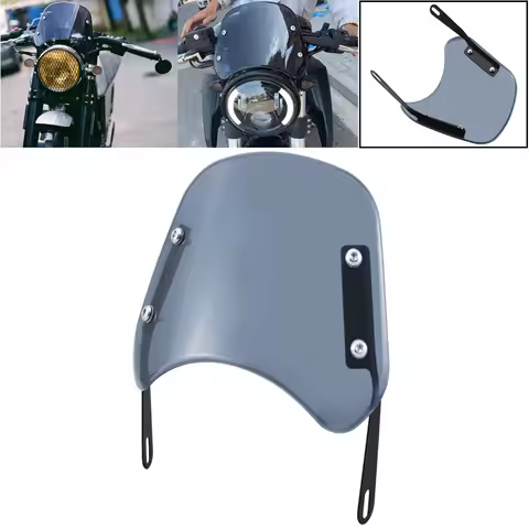 Universal Windshield Compact Sport Wind Deflector Motorcycle For Harley Sportster Yamaha Honda Suzuk