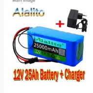 18650 Bateri 12V 3S8P 25000mAh Pek Bateri 18650 Litium Bateri untuk Penyongsang Penambang +1 2.6V