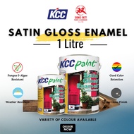 KCC Paint SATIN GLOSS ENAMEL 1L (WHITE/COLOUR) Wood & Metal Satinwood/Gardex/Odourlite Soft Matt/Cat