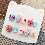 Crazy Zooding Judy Judy Judy Judy Judy Judy Children Handmade Wearing Nails 3-6-12 Years Old Childre