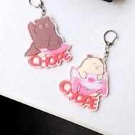 [SG🇸🇬] Chope Keychain - Hamster and Bear Hawker Series Acrylic Keychain