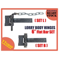 VTSHOP6889 LORRY BODY HINGES SET 6" / WELDING LORRY HINGES / LORI ENGSEL PINTU GATE