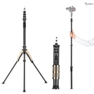 222cm/87.4in Portable Tripod Stand Video Light Stand Carbon Fiber 5-section Adjustable 3kg/6.6lbs Lo