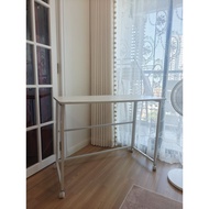 [USED] White Foldable Desk with Metal Frame 50*100*75cm