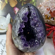 Top Uruguay Dinosaur Egg Amethyst Cave ESPa+1.22kg ️ Colorful Melaleuca Agate Edge Natural Large Crystal Teeth Black Money Keeping Town House Huasha