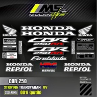 Transparent Uv Variation Striping Sticker Honda CBR 250 RR All New Cbr 250 RR Abs Cbr 250 RR Cbr 250