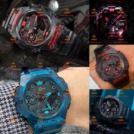 Hot🔥GA-B001G-2A TMJ Black Red JAM TANGAN LELAKI Skeleton rainbow Jelly Unisex Digital Watch Men G Viral Shock Resistant