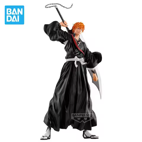 Original Bandai Bleach Anime Figurines Grandista Ichigo Kurosaki PVC Action Figures Collectible Mode