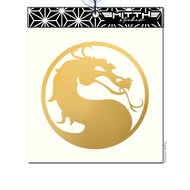 Dragon Dragon Sticker 2024 Gold Glossy Mortal Kombat MK Cutting Sticker