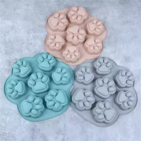 Paw Print Silicone Mold Dog Cat Animal Paw Mould For Candy Fondant Chocolate Jelly Pudding Soap Ice 