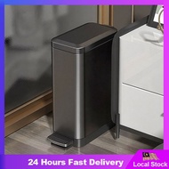 10L/18L Stainless Steel Dustbin Kitchen Room Office Pedal Soft Closing trash Bin Tong Sampah Besar