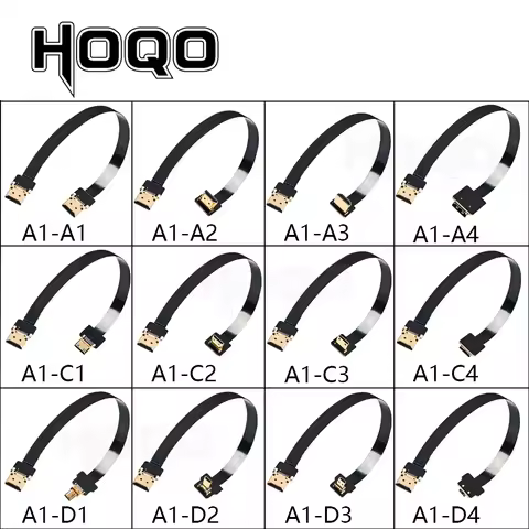 FPV HDMI Cable 90 Degree Mini/Micro HDMI to HDMI Ribbon FFC HDMI PCB Connector 20pin fpv micro HDMI 