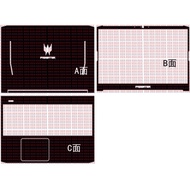 Laptop Black Carbon fiber Vinyl Skin Sticker Cover For Acer Predator Helios 300 (PH315-52) 15.6"