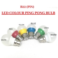 B22 (Pin) Led Colour Ping Pong Bulb / Mentol PingPong Led