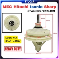 Heavy Duty MEC/Hitachi/Isonic/Sharp EST14BM 11 Gears 43MM Semi Auto Washing Machine Gearbox Gear Box