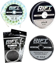 RIFT WF Fly Fishing Line Kit 3 5 6WT Dual Welded Loop Fly Fishing Line Pre-Tied Leader Braided Backi