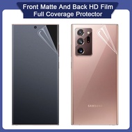 2 in 1 Front Matte Frosted And Back HD Film Full Coverage Soft Hydrogel Film For Samsung Galaxy Note 20 S21 S20 Ultra Note 8 9 10 Lite S10 S9 S8 Plus A72 A52 A32 A02s A42 A20s A50s A10 A20 A30 A50 A70 A31 A51 A71 Screen Protector