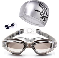 แว่นตาว่ายน้ำ ชุด 4 ชิ้น ชุดแว่นตาว่ายน้ำ ผู้หญิง ผู้ชาย Anti FOG UV ป้องกันการเล่นเซิร์ฟ การว่ายน้ำ Goggles Professional แว่นตากันน้ำ พร้อม หมวกว่ายน้ำ ที่อุดหู ที่อุดจมูก – INTL
