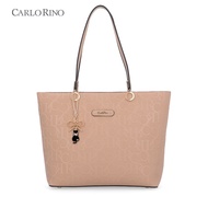 Carlo Rino Dark Beige Classic Shopper Bag