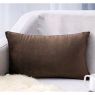 Plain brown suede sofa cushion cover size 30x30 30x50 30x60 35x35 40x40 40x60 45x45 50x50 60x60
