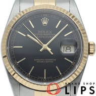 勞力士 Datejust 男士腕錶 16233(P) K18YG/SS 男士腕錶 黑色拋光 2000 年 極佳成色 [二手]