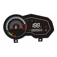 เครื่องวัดความเร็วรถจักรยานยนต์เครื่องวัดระยะทางดิจิทัลรถจักรยานยนต์กันน้ำอเนกประสงค์ปากกามัลติมิเตอ