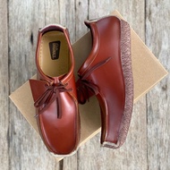 [READY STOCK] CLARKS NATALIE 07 Genuine Red Brown Leather S1900001 Kasut Kulit Lelaki Men Man Shoes