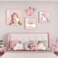 FENGHONGTAO | Modern Childrens Decorative Wall Art Pink PP Paper