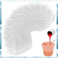 [G V W E] 30pcs Paint Strainer Bags 1 Gallon White Fine Mesh Filter Bag with Elastic Drawstring Stra
