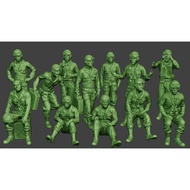 72 Scale World War II US Army Tank Soldier White Model 3D Resin Printing Model