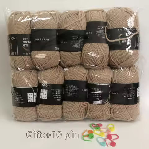 10PCS 4ply Milk Cotton Knitting Yarn Needlework Dyed Lanas For Crochet Craft Sweater Hat Dolls At Lo