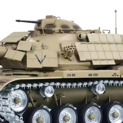 US Stock 1/16 TD RC Battle Tank M60A1 ERA USA Radio Control Tanks Model Metal Wheel Track Road Wheel