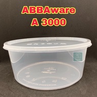 TAPAU - 3000 ABBAware Round Disposable Plastic Food Container ( 30pcs± ) 3000ml - Bekas Kuih Bahulu Baharu / ABBA A3000