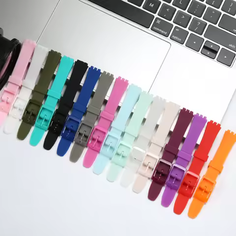 Silicone Strap Suitable For Swatch 12mm Watch Band Colorful Sport Replacement Wrist Children Women's