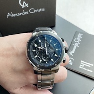 *Ready Stock*ORIGINAL Alexandre Christie 6528MCBTBBA Stainless Steel Water Resistant Chronograph Men’s Watch
