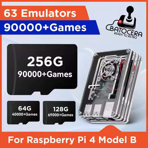 TF Memory Card for Raspberry Pi4 Model B Batocera.Linux 40 with 90000+Retro Games for PS1/PSP/SEGA/S