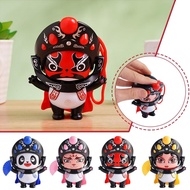 Sichuan Opera face-changing panda doll Labubu face-changing doll push keychain children's mask toy d