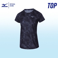 Mizuno Women Full Graphic Print Running Slim T-Shirt In Black J2MA97S309