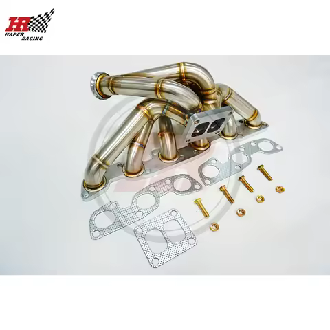 HP RACING 3mm Mild steel Top Mount Turbo Manifold For G TR R32 R33 R34 RB26DETT Top Mount 1991-1999 