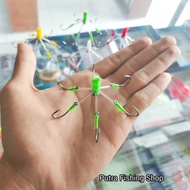 MATA [2 pcs] Baronang Garong Hook 6 Eyes | 6-Point Flower Garong Hook Assembly | Barongan Fishing Ey