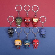 funko pop Avengers Marvel Q Version Iron Man Keychain Spider-Man Deadpool Thor
